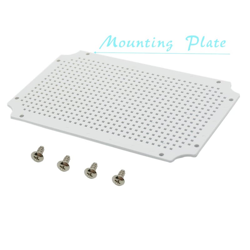 Zulkit Junction Box ABS Plastic Dustproof Waterproof IP65 Electrical Boxes Hinged Shell Outdoor Universal Project Enclosure Grey Clear Cover With Mounting Plate 11.8 x 7.9 x 6.3 inch (300x200x160mm) - Image 5